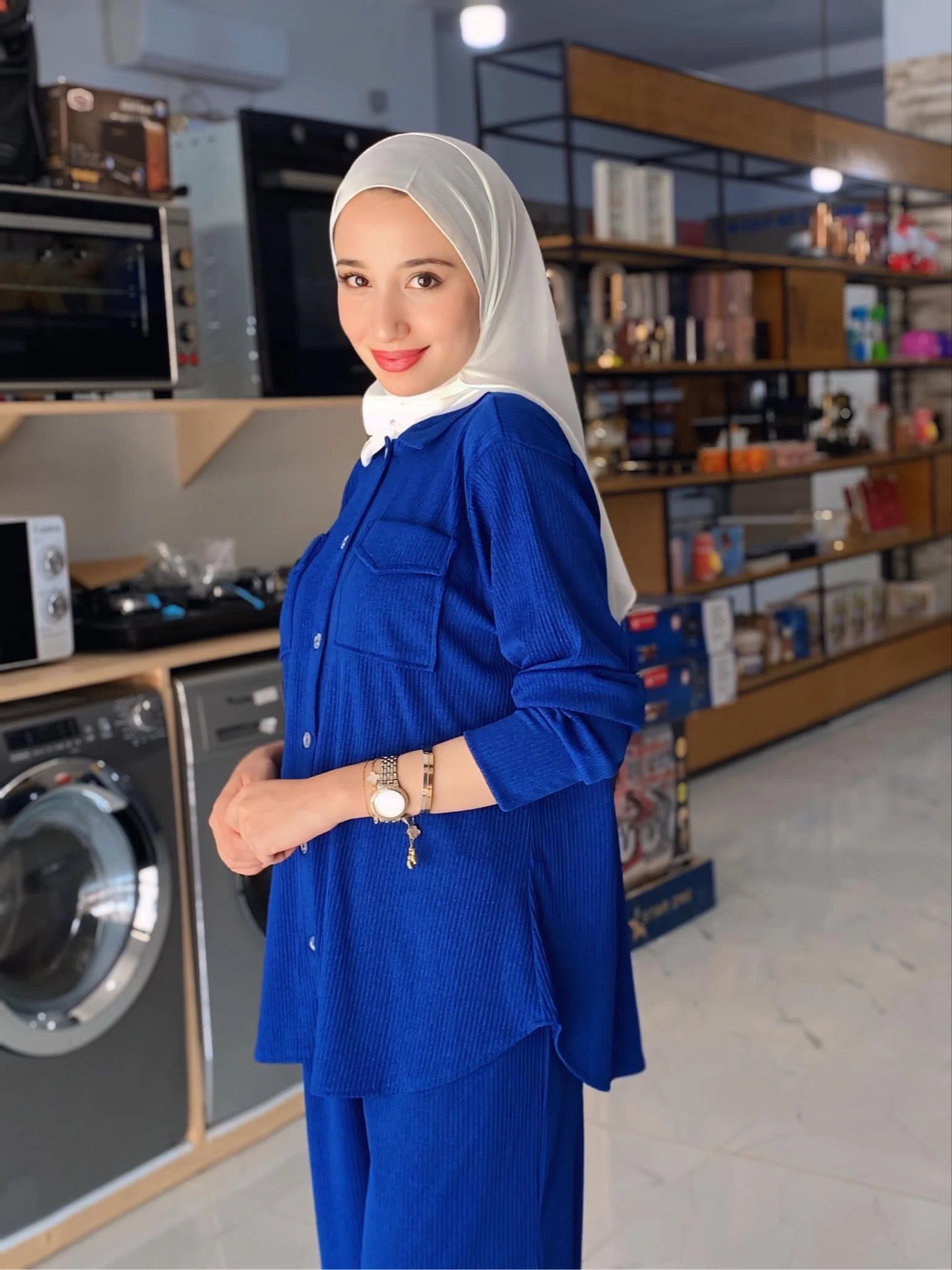 STE ELEGANZA STORE Tenue 2 pieces Bleu Roi